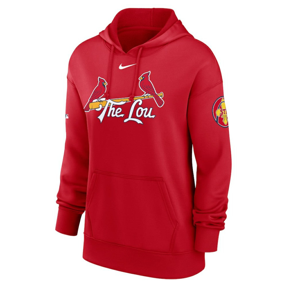 St. Louis Cardinals Nike Women's 2024 City Connect Authentic Collection Practice Performance Pullover Hoodie Online