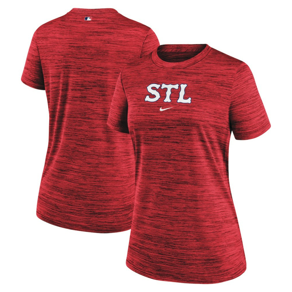 St. Louis Cardinals Nike Women's 2024 City Connect Authentic Collection Practice Velocity T-Shirt Near Me