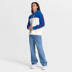 Fanatics Paris Saint-Germain Retro Overhead Tri-Blend Hoodie - Royal/White
