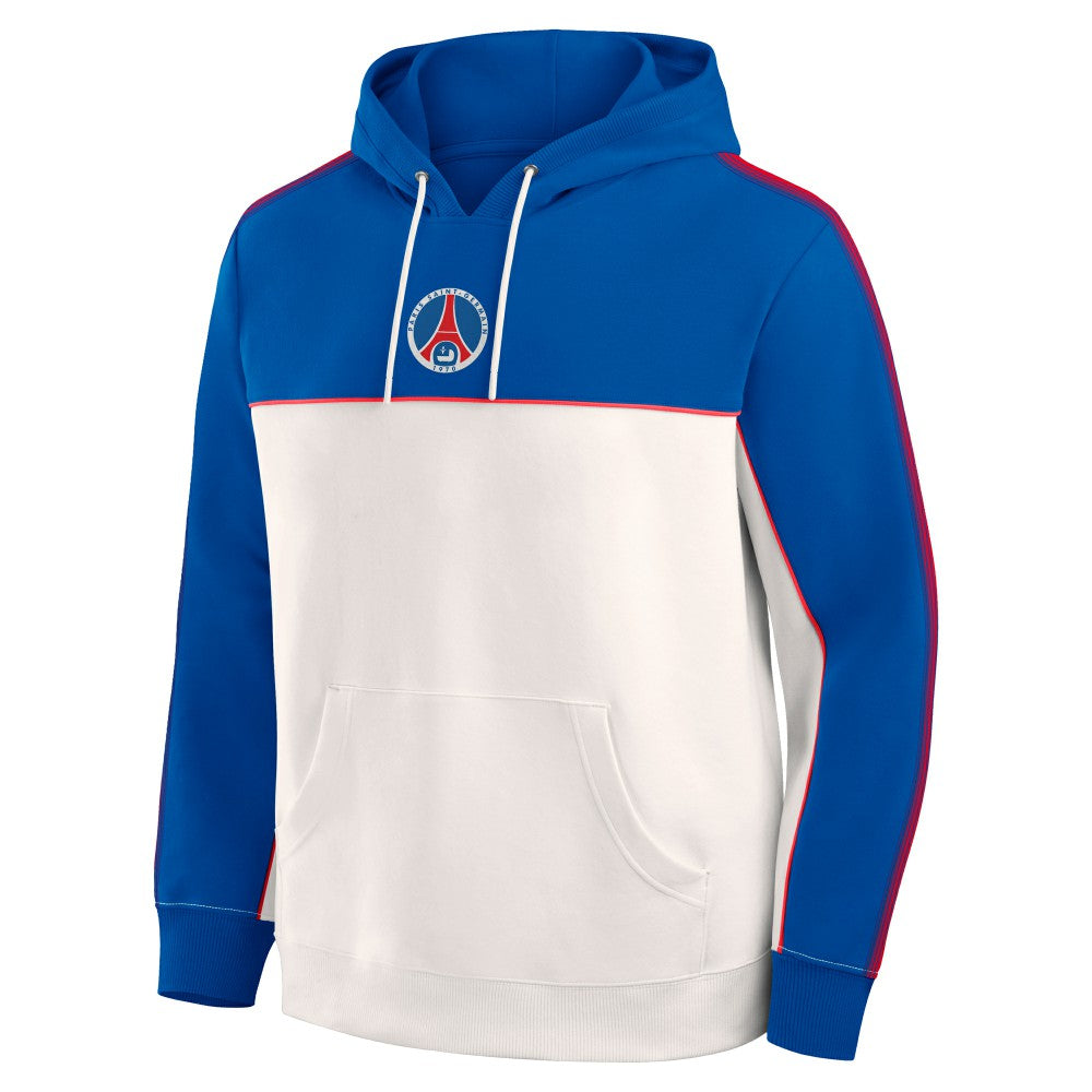 Fanatics Paris Saint-Germain Retro Overhead Tri-Blend Hoodie - Royal/White