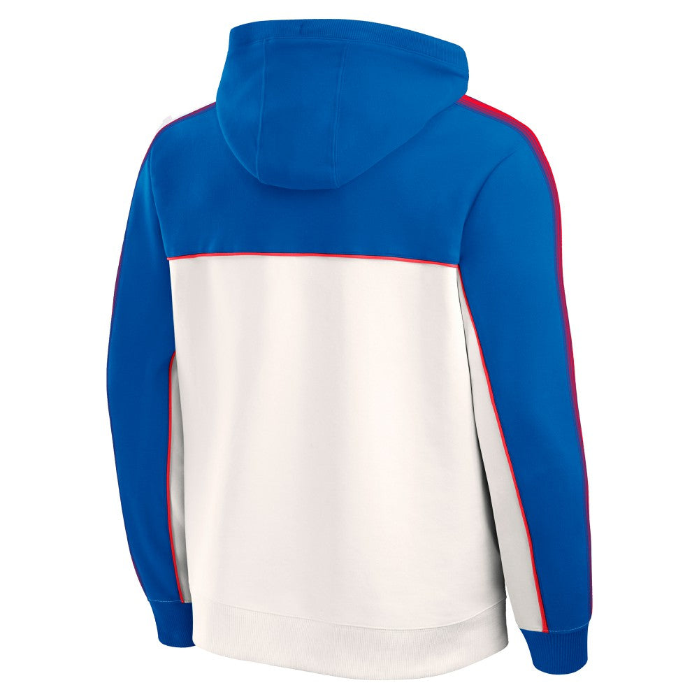Fanatics Paris Saint-Germain Retro Overhead Tri-Blend Hoodie - Royal/White