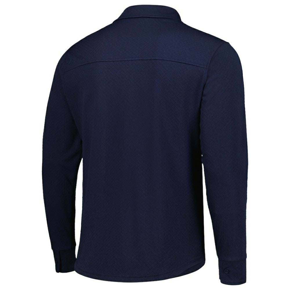 USMNT Antigua Streamer Diamond Button-Up Shacket - Navy