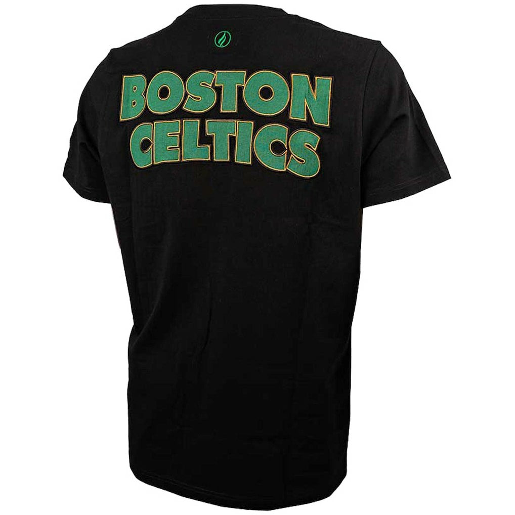 NBA - Boston Celtics FISLL 3D Puff Print Sliced Logo T-Shirt - Black