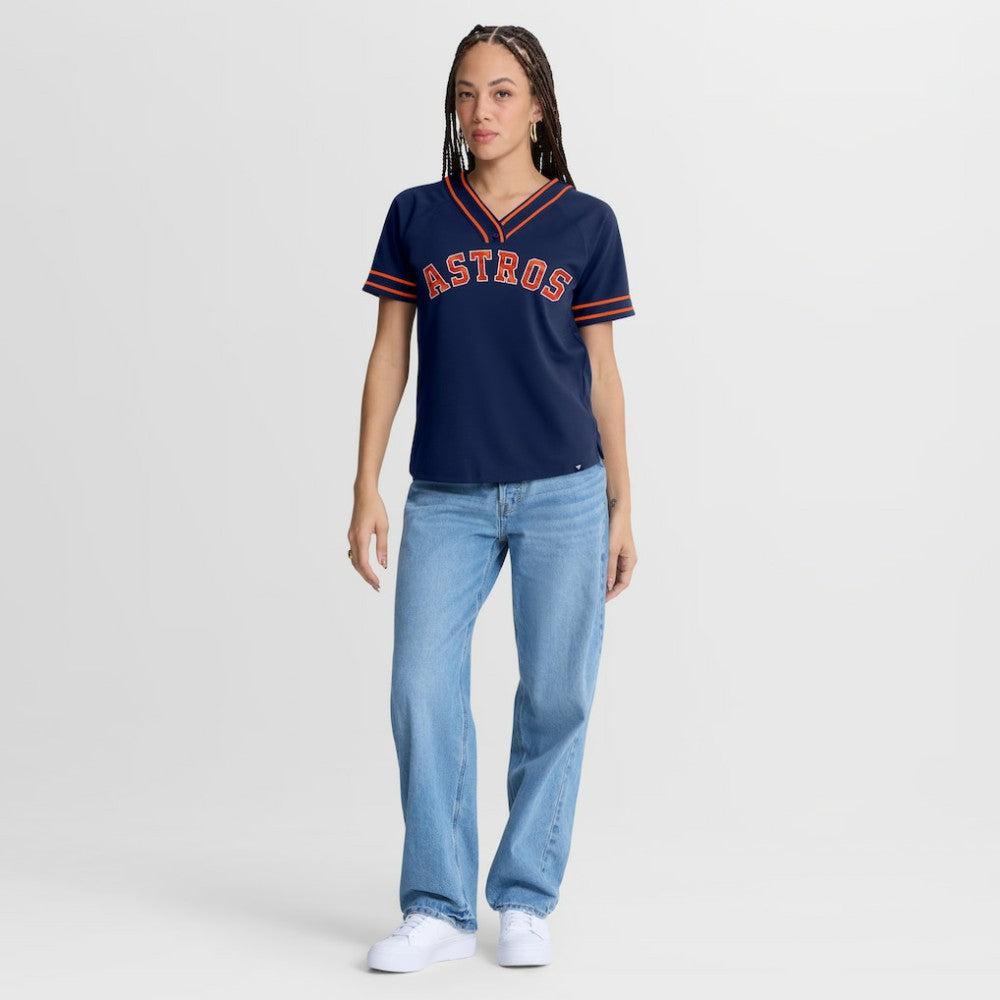 Houston Astros Fanatics Women's Diva Race Ahead Raglan V-Neck T-Shirt discount