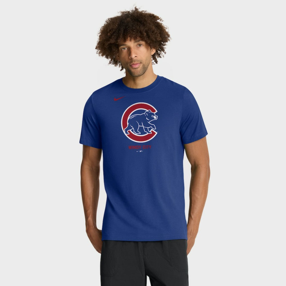 Chicago Cubs Nike Tri-Blend Logo T-Shirt discount