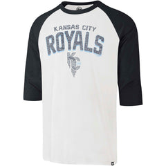 Kansas City Royals '47 City Connect Crescent Franklin Raglan 3/4-Sleeve T-Shirt Lifestyle
