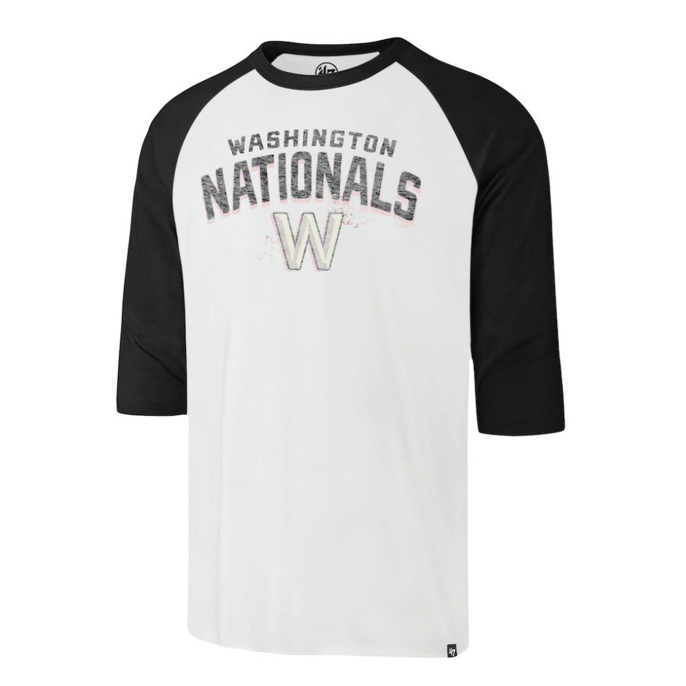Washington Nationals '47 City Connect Crescent Franklin Raglan 3/4-Sleeve T-Shirt Lifestyle