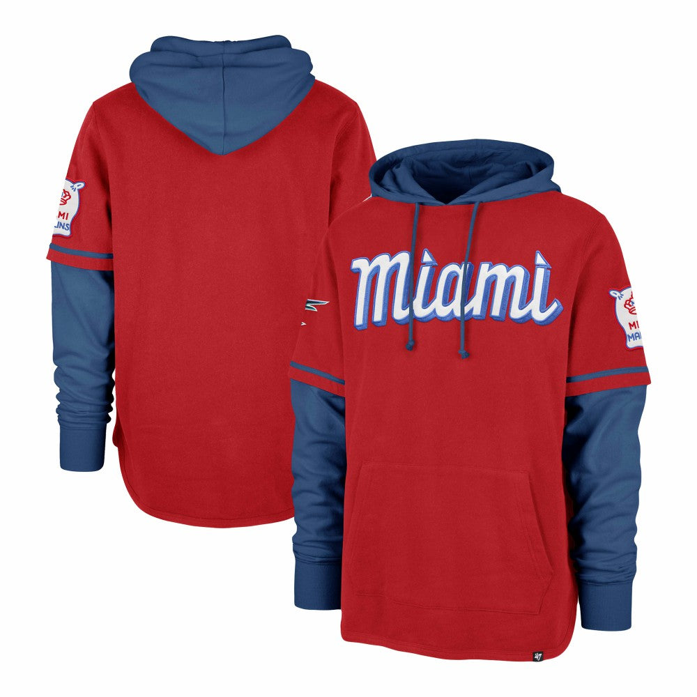 Miami Marlins '47 City Connect Trifecta Shortstop Pullover Hoodie for sale