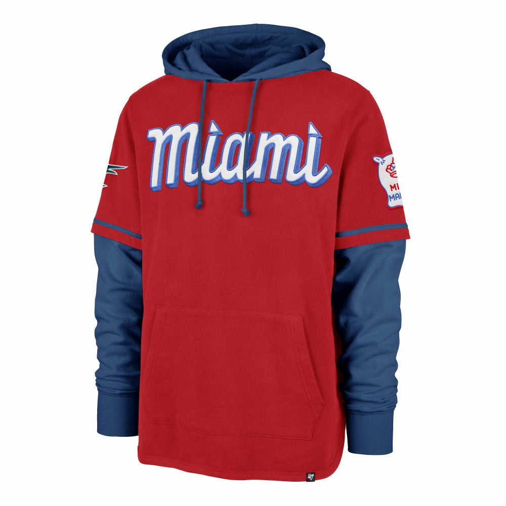 Miami Marlins '47 City Connect Trifecta Shortstop Pullover Hoodie for sale