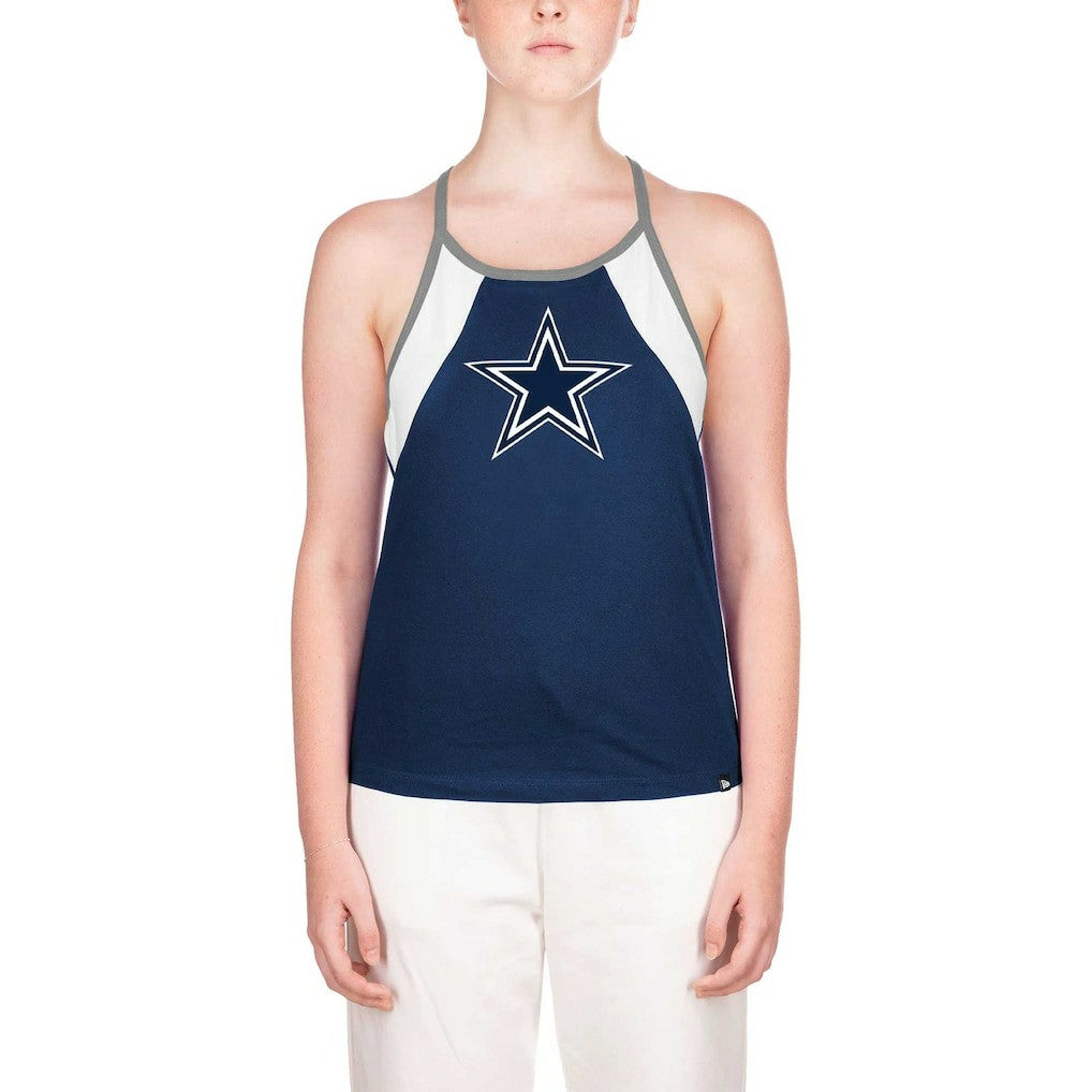 Dallas Cowboys New Era Women's Ribbed Racerback Tank Top Navy - NFL
