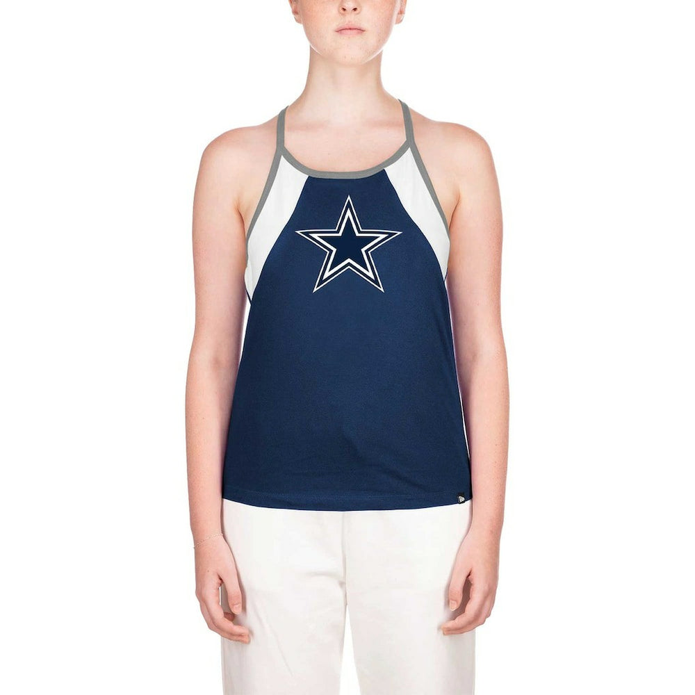Dallas Cowboys New Era Women's Ribbed Racerback Tank Top Navy - NFL