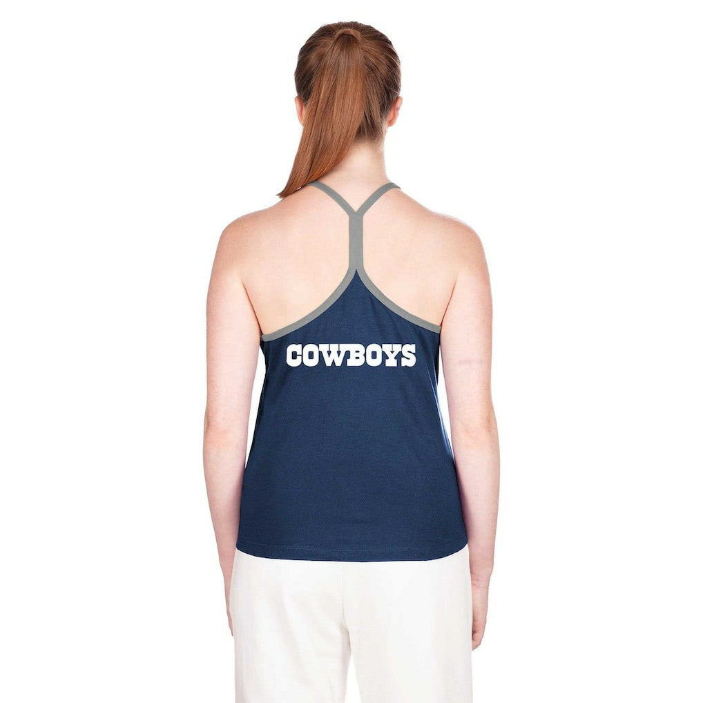 Dallas Cowboys New Era Women's Ribbed Racerback Tank Top Navy - NFL