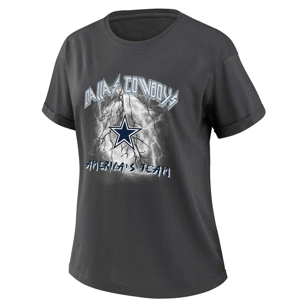 Dallas Cowboys WEAR by Erin Andrews Women's Boyfriend T-Shirt Charcoal - NFL