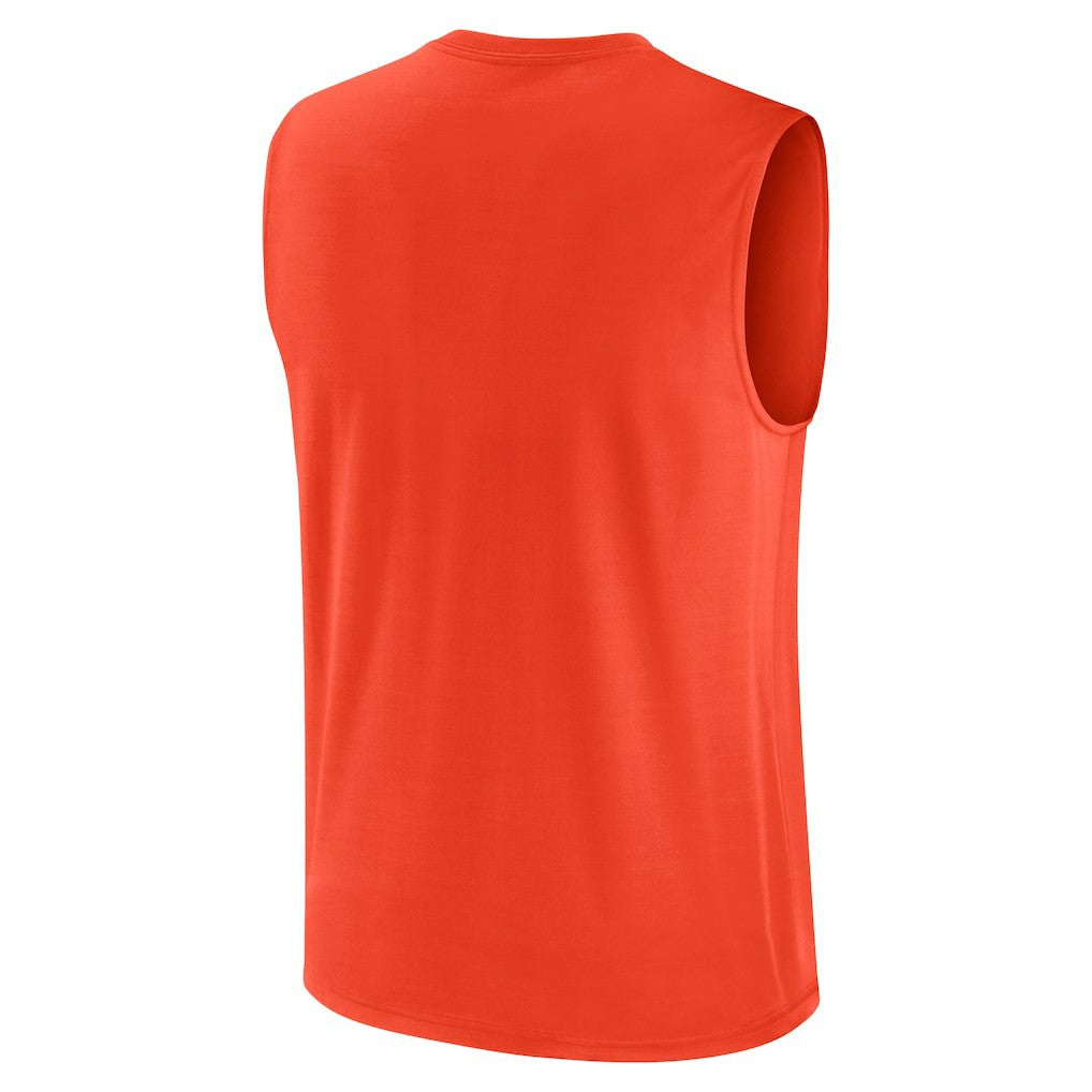 Cleveland Browns Large Logo Lightweight Dri-FIT Muscle Tank Top Orange - Nike