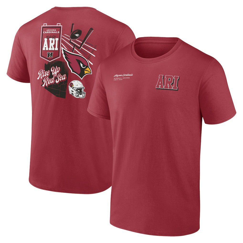 Arizona Cardinals Split Zone T-Shirt Cardinal - Fanatics