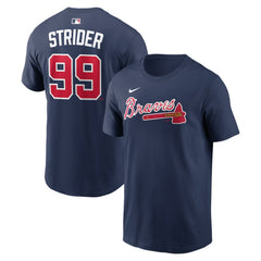 Spencer Strider Atlanta Braves Nike Name & Number T-Shirt Near Me