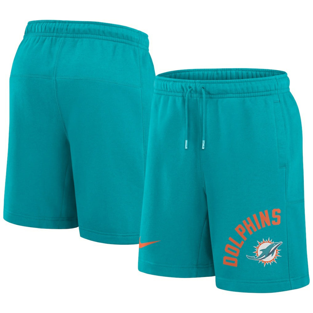 Miami Dolphins Arched Kicker Shorts Aqua - Nike