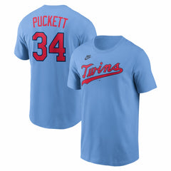 Kirby Puckett Minnesota Twins Nike Cooperstown Collection Name & Number T-Shirt On Sale