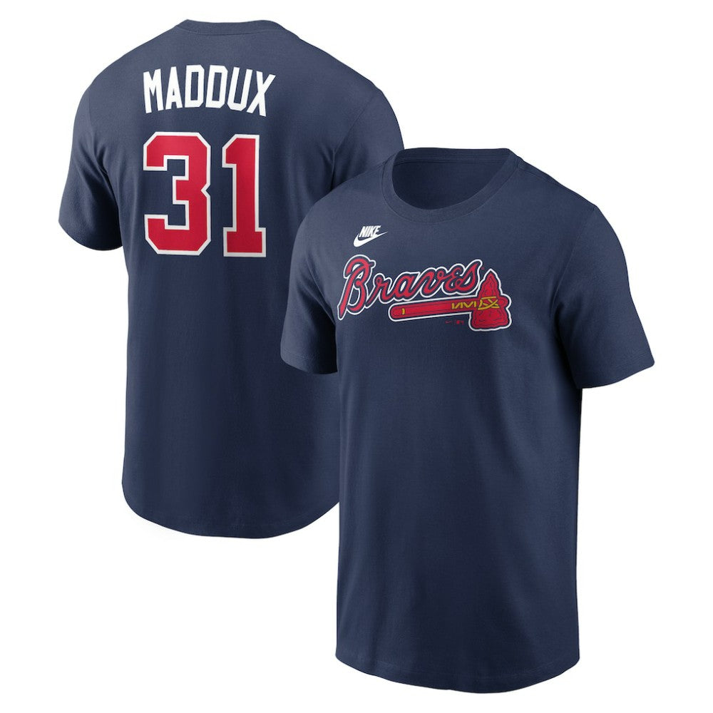 Greg Maddux Atlanta Braves Nike Cooperstown Collection Name & Number T-Shirt Clearance