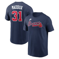 Greg Maddux Atlanta Braves Nike Cooperstown Collection Name & Number T-Shirt Clearance