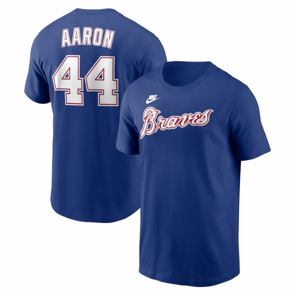 Hank Aaron Atlanta Braves Nike Cooperstown Collection Name & Number T-Shirt On Sale