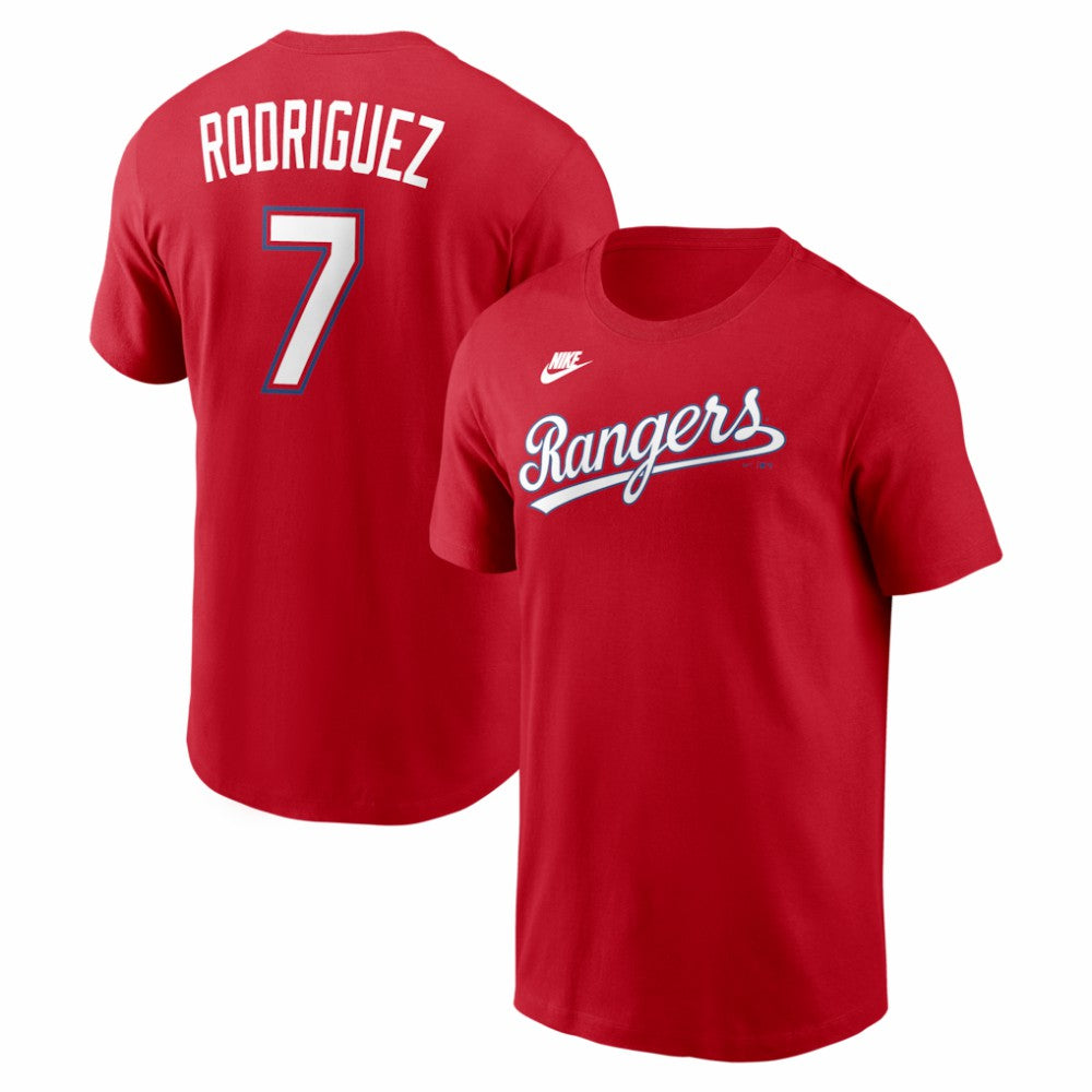Ivan Rodriguez Texas Rangers Nike Cooperstown Collection Name & Number T-Shirt Online