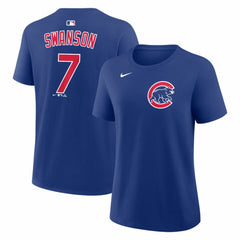 Dansby Swanson Chicago Cubs Nike Women's Name & Number T-Shirt On Sale