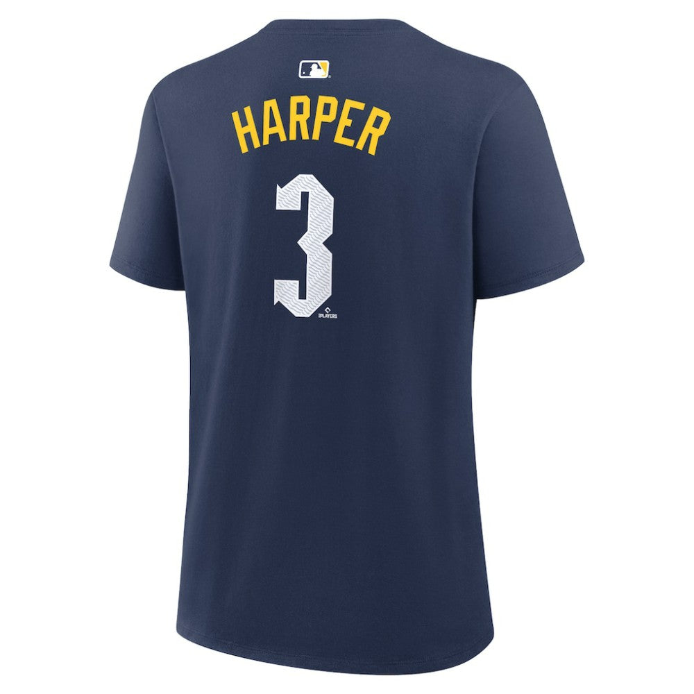 Bryce Harper Philadelphia Phillies Nike Women's City Connect Name & Number T-Shirt On Sale