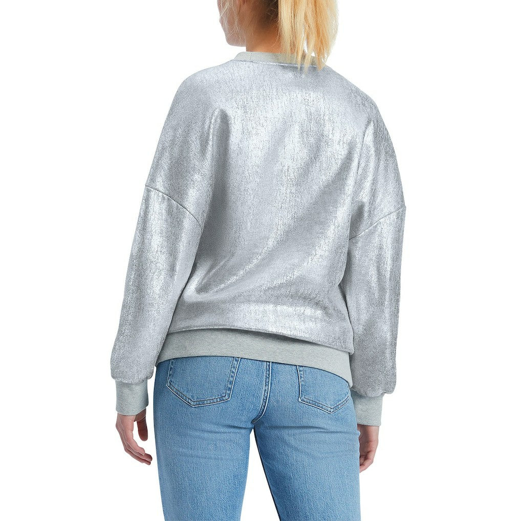 NBA - Chicago Bulls Tommy Jeans Women's Tracy Pullover Sweatshirt - Silver