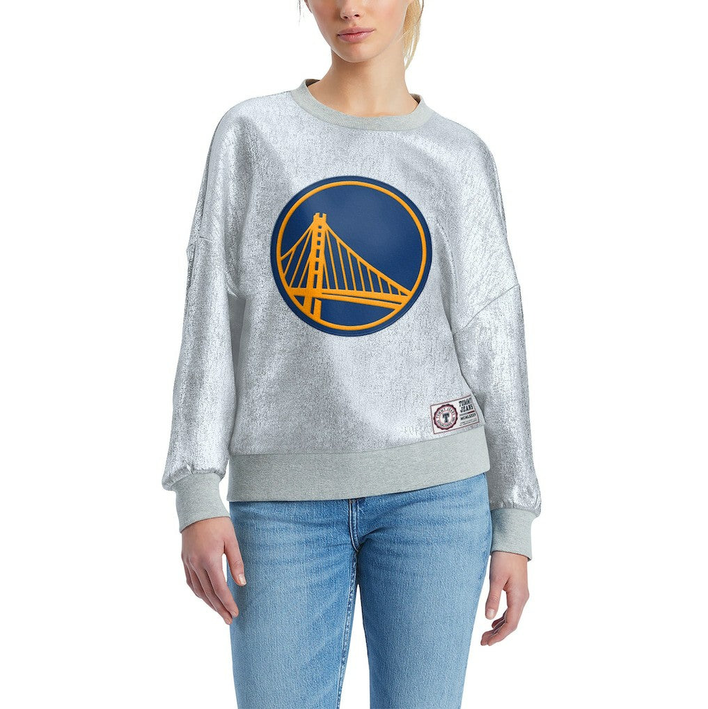 NBA - Golden State Warriors Tommy Jeans Women's Tracy Pullover Sweatshirt - Silver