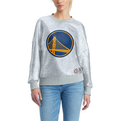 NBA - Golden State Warriors Tommy Jeans Women's Tracy Pullover Sweatshirt - Silver