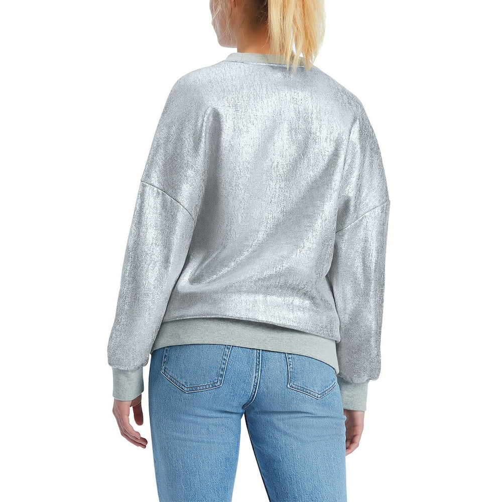 NBA - Golden State Warriors Tommy Jeans Women's Tracy Pullover Sweatshirt - Silver
