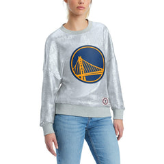 NBA - Golden State Warriors Tommy Jeans Women's Tracy Pullover Sweatshirt - Silver