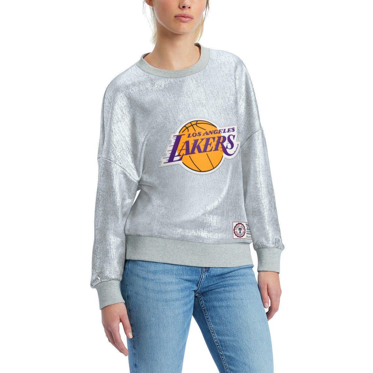 NBA - Los Angeles Lakers Tommy Jeans Women's Tracy Pullover Sweatshirt - Silver