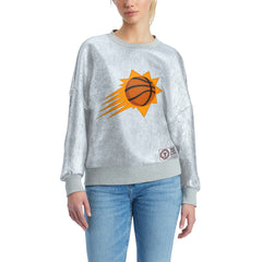 NBA - Phoenix Suns Tommy Jeans Women's Tracy Pullover Sweatshirt - Silver