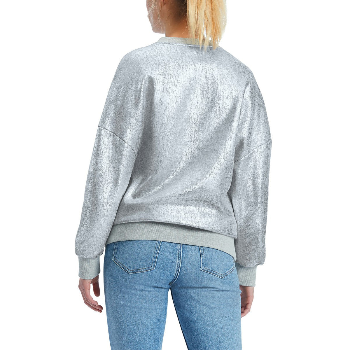 NBA - Phoenix Suns Tommy Jeans Women's Tracy Pullover Sweatshirt - Silver
