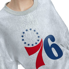 NBA - Philadelphia 76ers Tommy Jeans Women's Tracy Pullover Sweatshirt - Silver