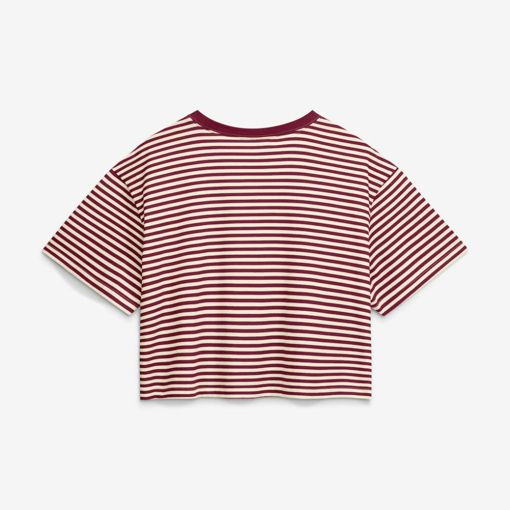 Philadelphia Phillies Nike Women's Cooperstown Collection Striped Cropped T-Shirt On Sale