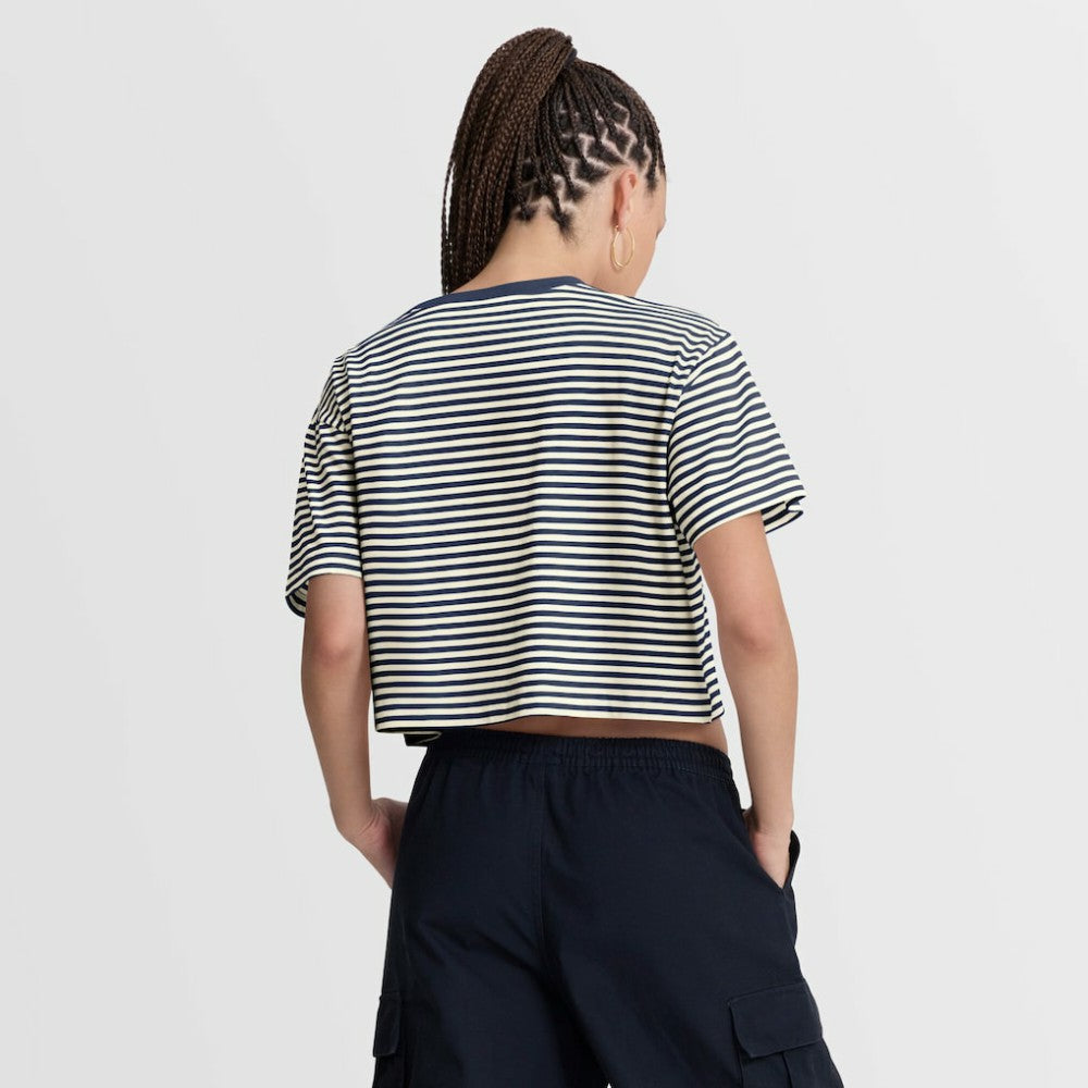 Houston Astros Nike Women's Cooperstown Collection Striped Cropped T-Shirt Sale