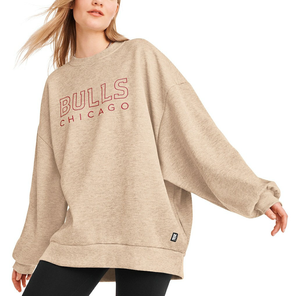 NBA - Chicago Bulls DKNY Sport Women's Daisy Tunic Oversized Pullover Sweatshirt - Gold