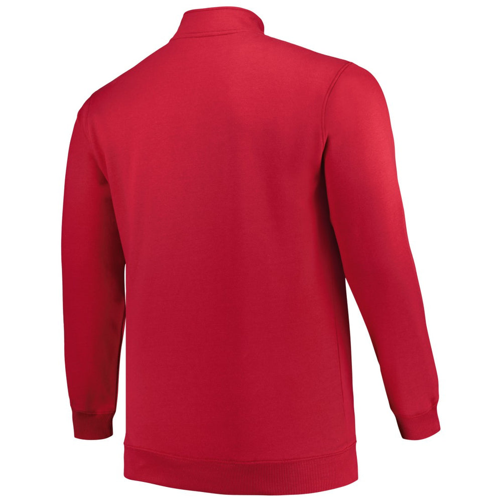 Tampa Bay Buccaneers Profile Big & Tall Fleece Quarter-Zip Jacket Red - NFL