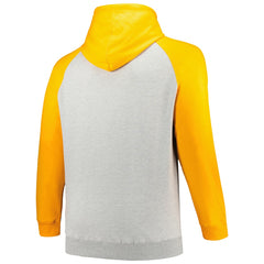Tampa Bay Buccaneers Profile Big & Tall Favorite Arch Throwback Raglan Pullover Hoodie Heather Gray/Orange - NFL