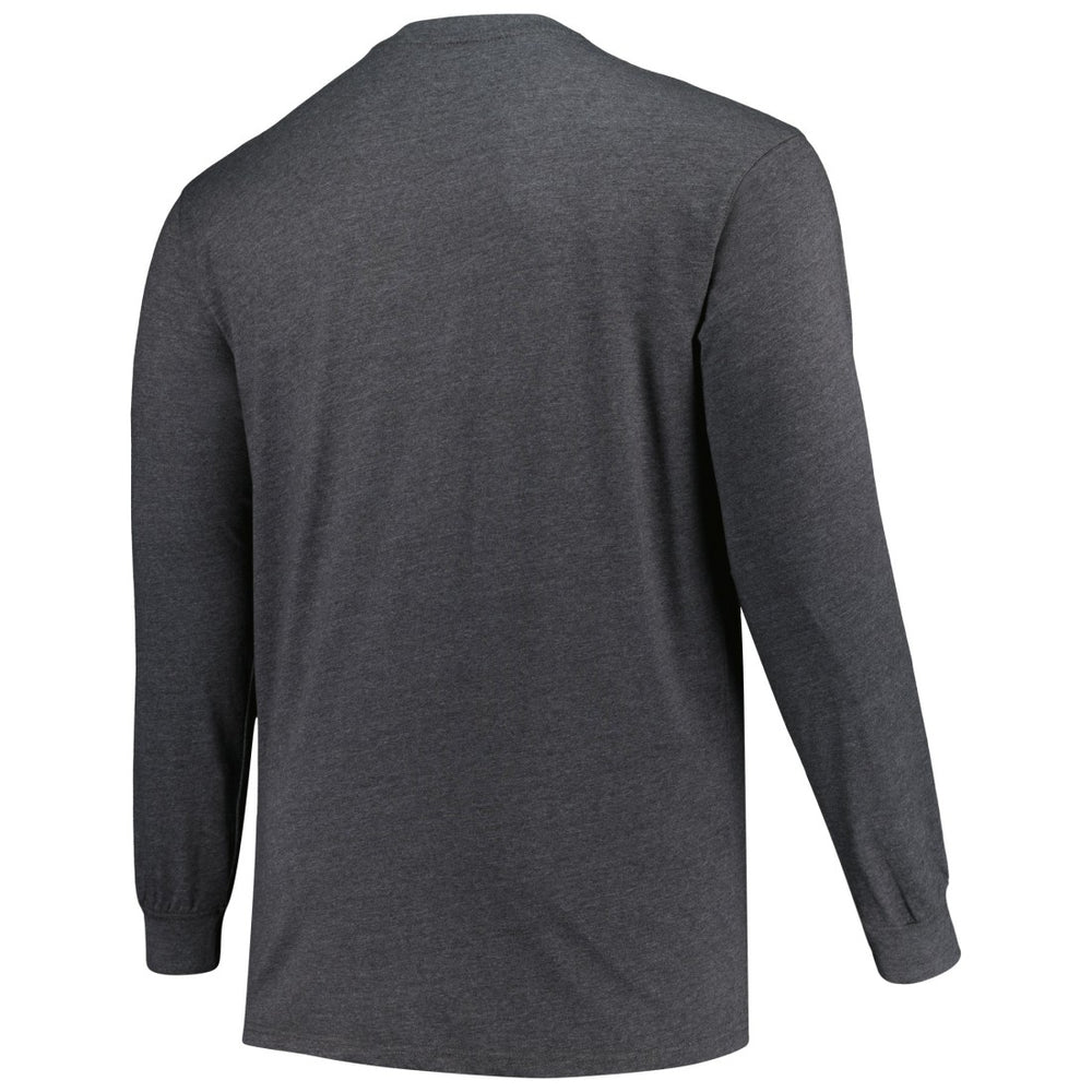 Tampa Bay Buccaneers Profile Big & Tall Throwback Long Sleeve T-Shirt Heather Charcoal - NFL