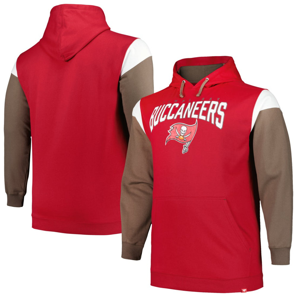 Tampa Bay Buccaneers Profile Big & Tall Trench Battle Pullover Hoodie Red - NFL