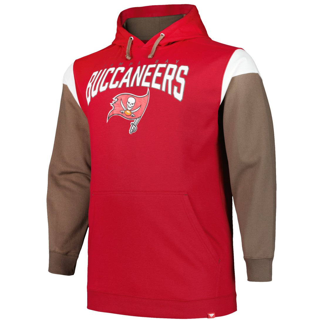 Tampa Bay Buccaneers Profile Big & Tall Trench Battle Pullover Hoodie Red - NFL