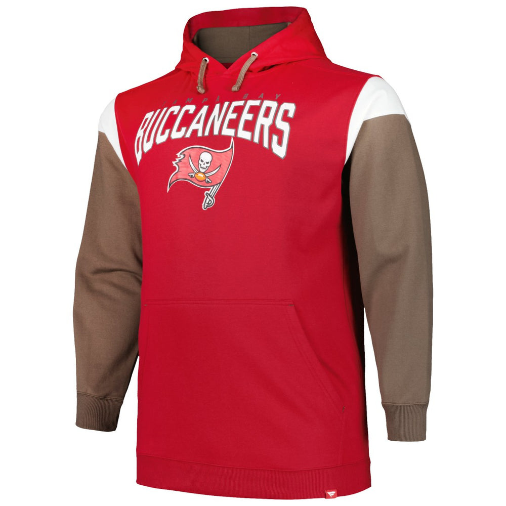 Tampa Bay Buccaneers Profile Big & Tall Trench Battle Pullover Hoodie Red - NFL