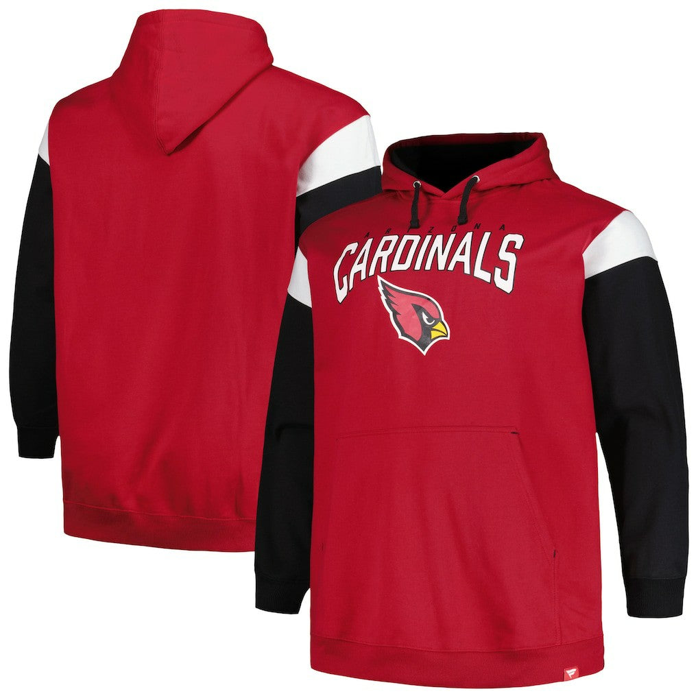 Arizona Cardinals Profile Big & Tall Trench Battle Pullover Hoodie Cardinal - NFL