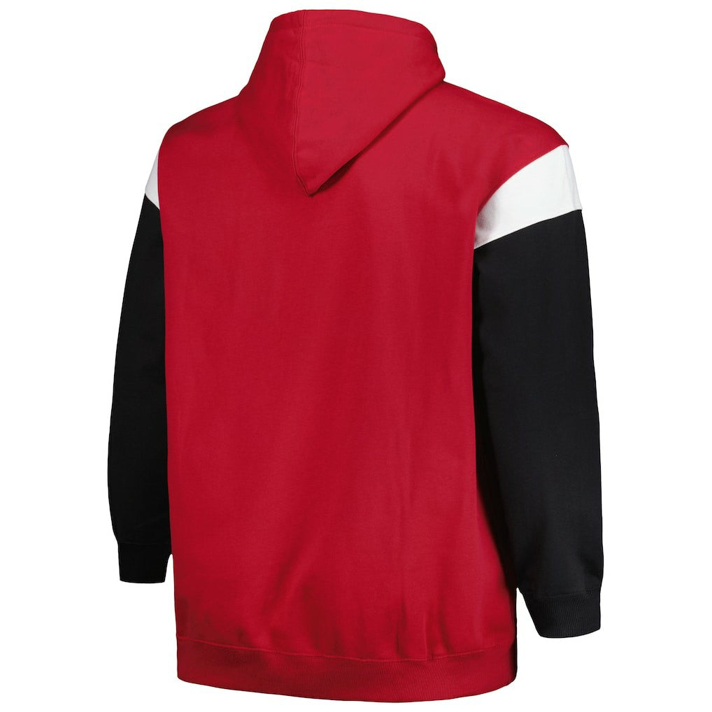 Arizona Cardinals Profile Big & Tall Trench Battle Pullover Hoodie Cardinal - NFL