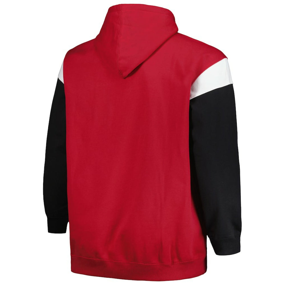 Arizona Cardinals Profile Big & Tall Trench Battle Pullover Hoodie Cardinal - NFL