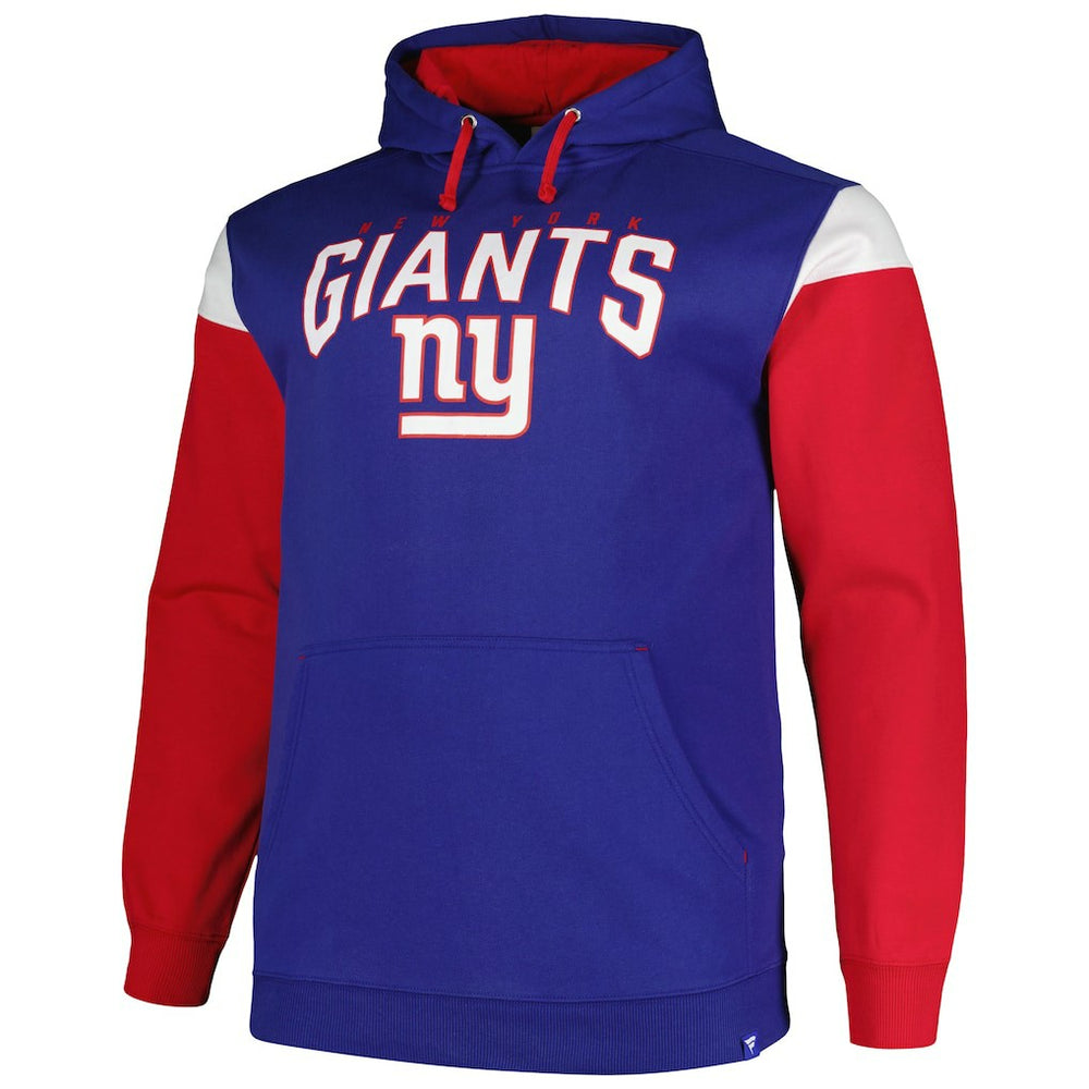 New York Giants Profile Big & Tall Trench Battle Pullover Hoodie Royal - NFL